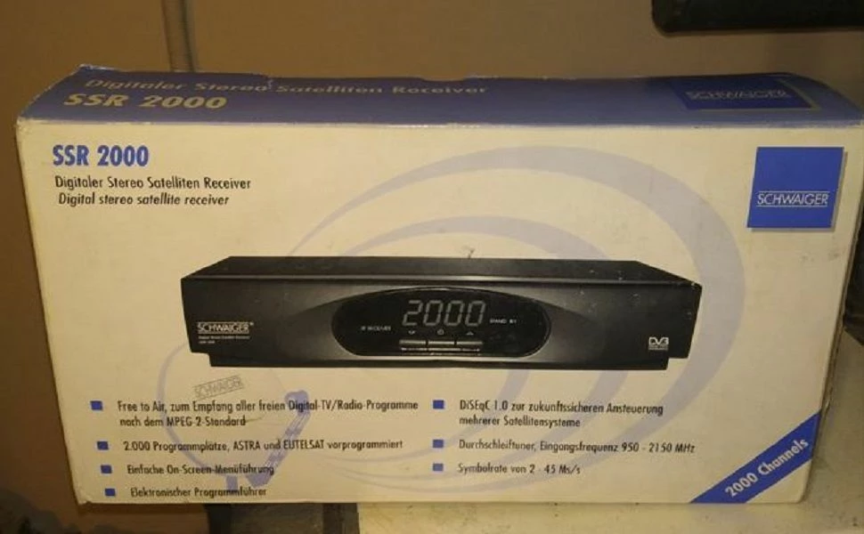 Vendora Δορυφορικός δέκτης SCHWAIGER SSR 2000 καινούργιος στο κουτί του 3 Vendora Δορυφορικός δέκτης SCHWAIGER SSR 2000 καινούργιος στο κουτί του